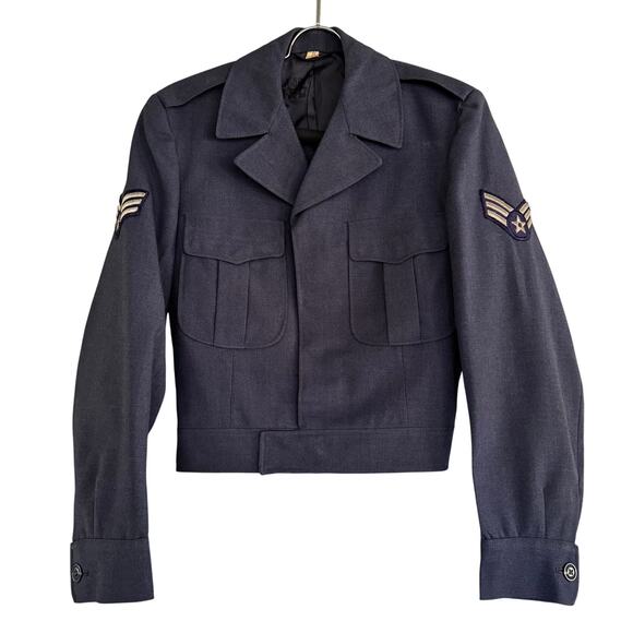 Vintage 1951 USAF Blue Ike Eisenhower UnifoJacket Size 37L 100% Wool Korean War - Picture 1 of 12